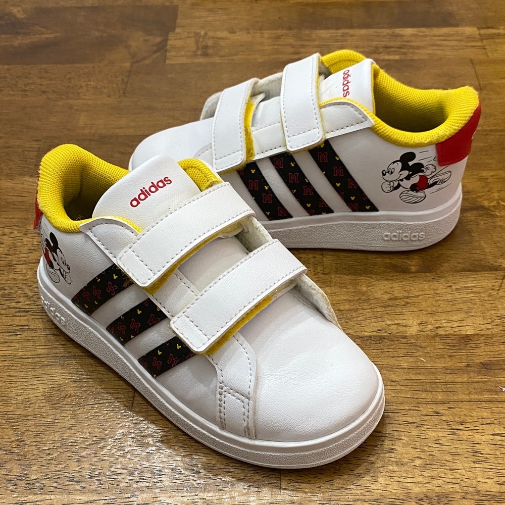 Adidas Kids' White and Red Mickey Mouse Sneakers